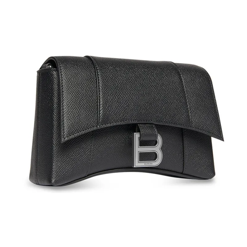 Balenciaga Downtown Cow Leather Shoulder Bag, Crossbody Bag Extra Small Men's Black-1
