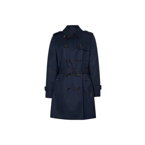 COACH Trench Coats Women's Navy Blue