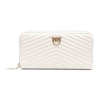 PINKO Sheepskin Wallet Women's Ecru
