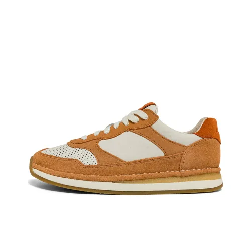 Clarks Art Movement Series Casual Shoes Women's Low-Top Vintage Orange