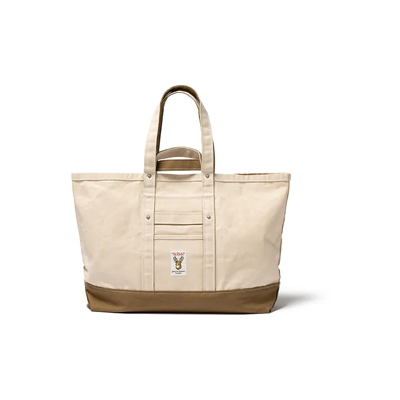 HUMAN MADE Heavy Canvas Large Tote Bag Beige-3