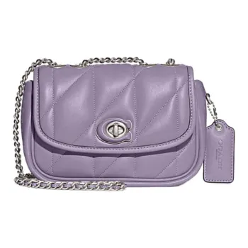 COACH Pillow Leather Crossbody Bag Shoulder Bag Women's Taro Purple