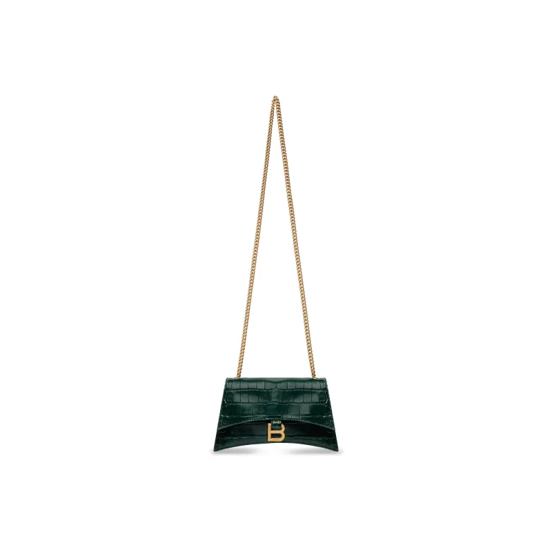 Balenciaga CRUSH Cow Leather Crossbody Bag, Shoulder Bag Mini Women's Green-5