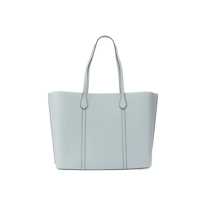 TORY BURCH Perry Leather Tote Bag, Shopping Bag, Shoulder Bag, Handbag Large Size Women's Light Blue-1