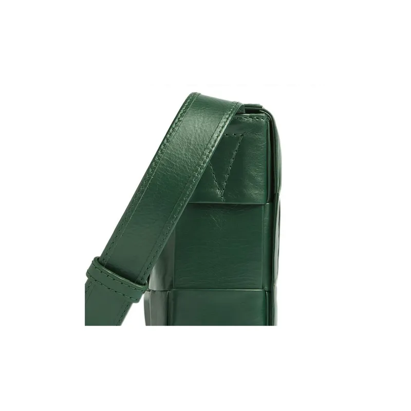 Bottega Veneta CASSETTE Cow Leather Shoulder Bag, Crossbody Bag Medium Size Men's Rain Tree Green-4