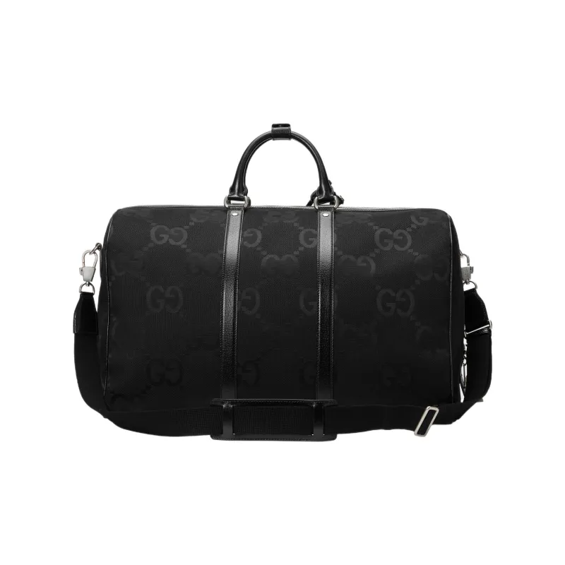 GUCCI Canvas Bag One Shoulder Crossbody Portable Travel Bag Large Size Men's Black-2