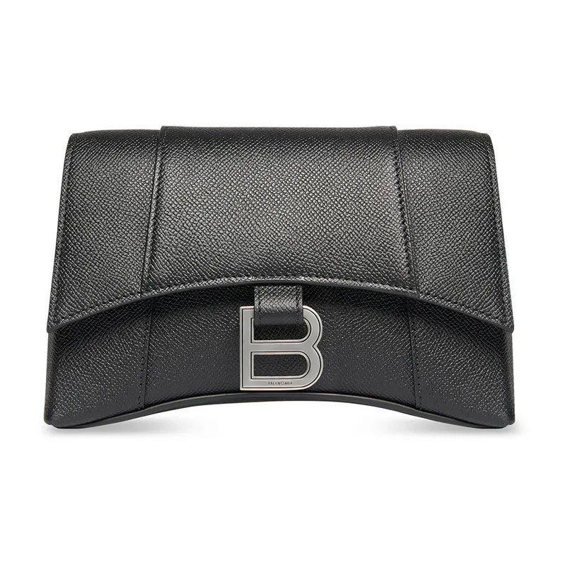 Balenciaga Downtown Cow Leather Shoulder Bag, Crossbody Bag Extra Small Men's Black-0