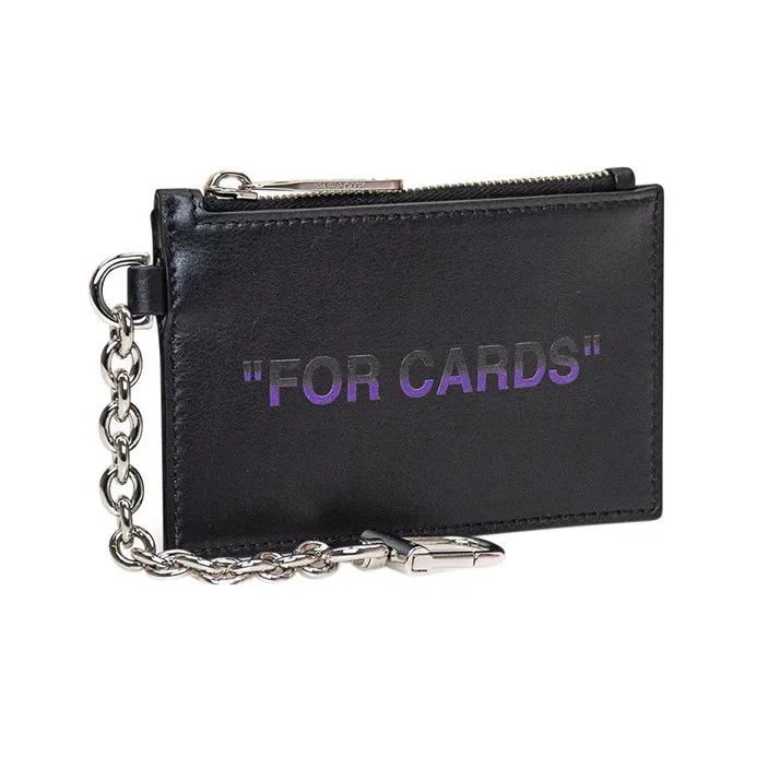 OFF WHITE Zip Up Chained Card Case-1