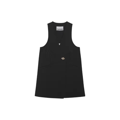 GANNI Vests Women's Black