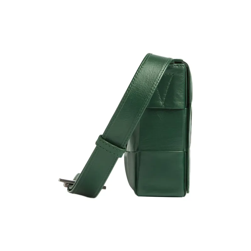 Bottega Veneta CASSETTE Cow Leather Shoulder Bag, Crossbody Bag Medium Size Men's Rain Tree Green-3
