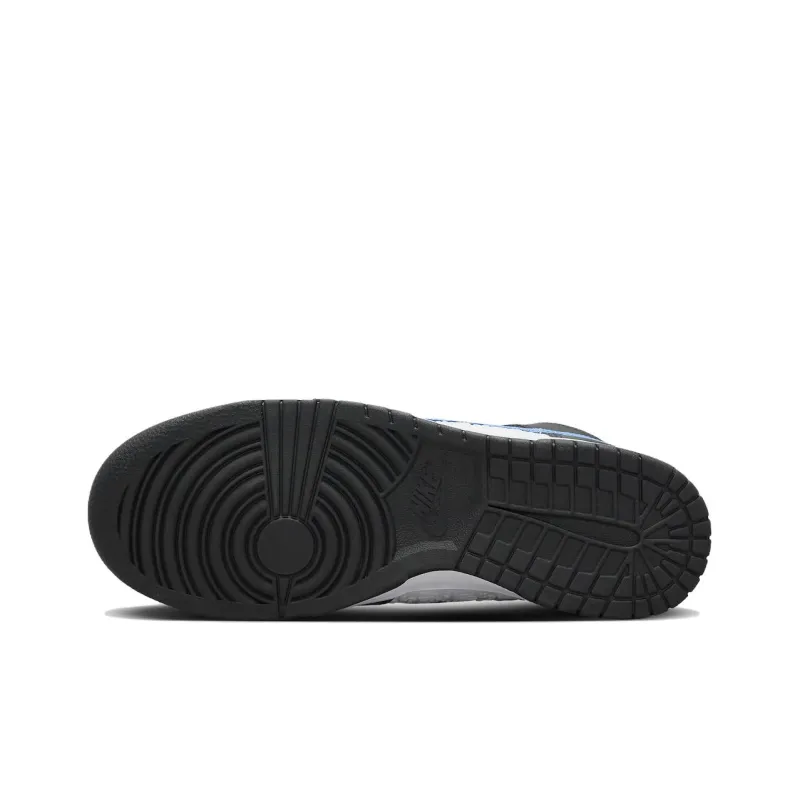 Nike Dunk High Retro Flc Black University Blue White-5