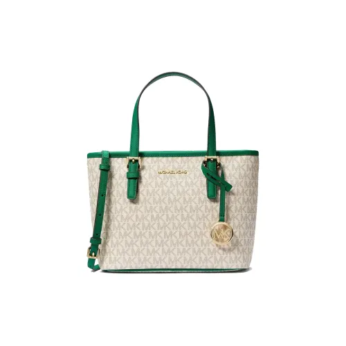 MICHAEL KORS Jet Set Polyurethane detail Bag Shopping Bag Shoulder Bag Handbag Extra Small Women's Beige