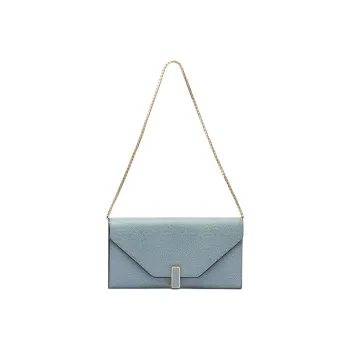 Valextra Iside Calfskin Wallet, Shoulder Bag, Crossbody Bag Women's Smolder Blue