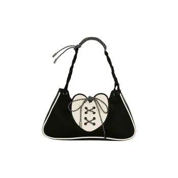 Kenghua Village PU Leather Shoulder Bag Crossbody Bag Shoulder Bag Women's Obsidian Black