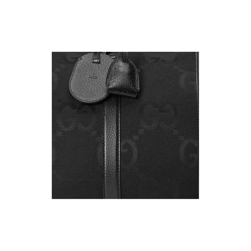 GUCCI Canvas One Shoulder Crossbody Portable Canvas Bag, Travel Bag Trumpets Men's Black-8