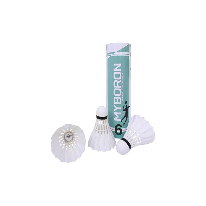 MYBORON Duck Feather Shuttlecock 6 Pack CiGu Duck Feather Small Board Duck Feather Everyday Shuttlecocks-3
