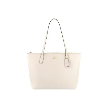COACH Leather Tote Bag Shopping Bag Handbag Shoulder Bag Women's Pink White