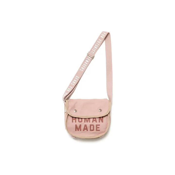 HUMAN MADE Cotton Messenger Bag, Crossbody Bag, Shoulder Bag Women's Pink-1