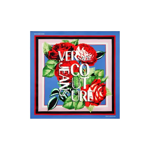 VERSACE JEANS COUTURE Silk Scarves Women's Blue