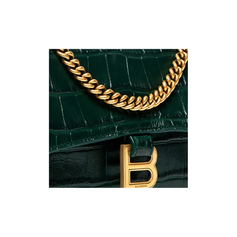 Balenciaga CRUSH Cow Leather Crossbody Bag, Shoulder Bag Mini Women's Green-6