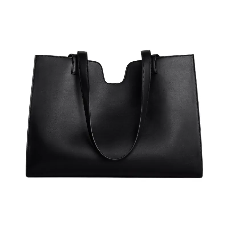 CELINE Cabas Smooth Cow Leather One Shoulder Handbag Regular Women's Black-2