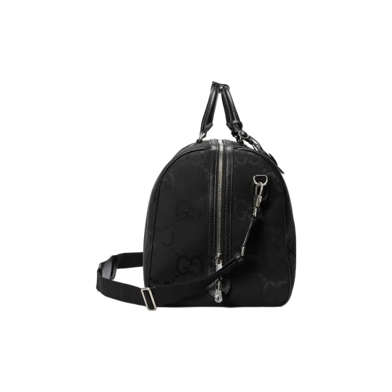 GUCCI Canvas Bag One Shoulder Crossbody Portable Travel Bag Large Size Men's Black-3