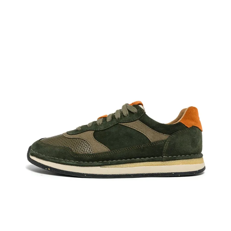Clarks Art Movement Series Casual Shoes Men Low-Top Olive Green-0