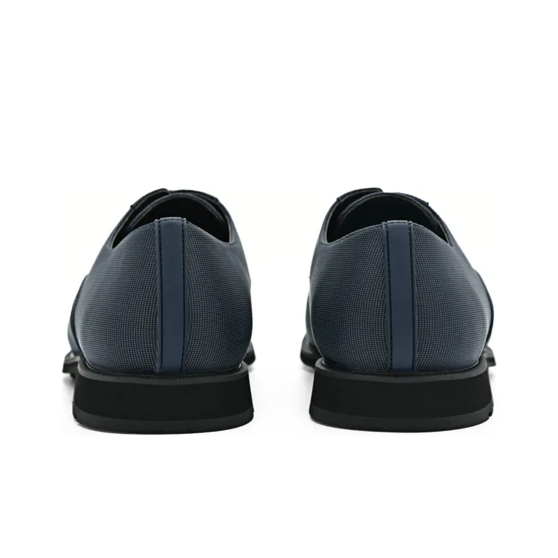 PEDRO Dress Shoes Men Low Top Black/Dark Blue-2