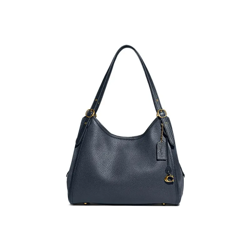 COACH Lori Cow Leather Shoulder Bag, Handbag, Shoulder Bag Tubas Women's Midnight Blue-0