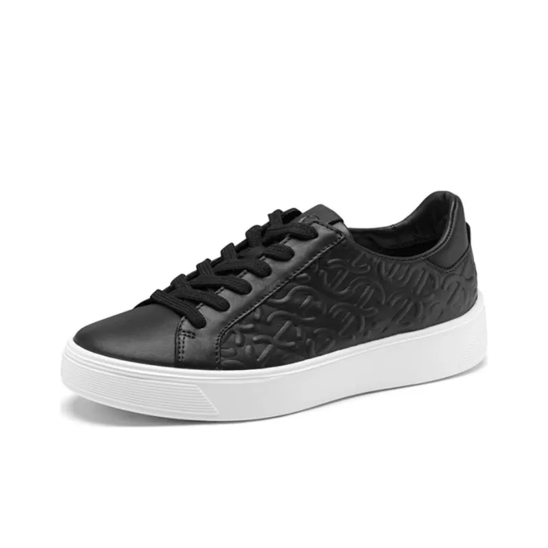 Ecco Street Fun Break Low Top Stylish Skateboarding Shoes Women's Black-1