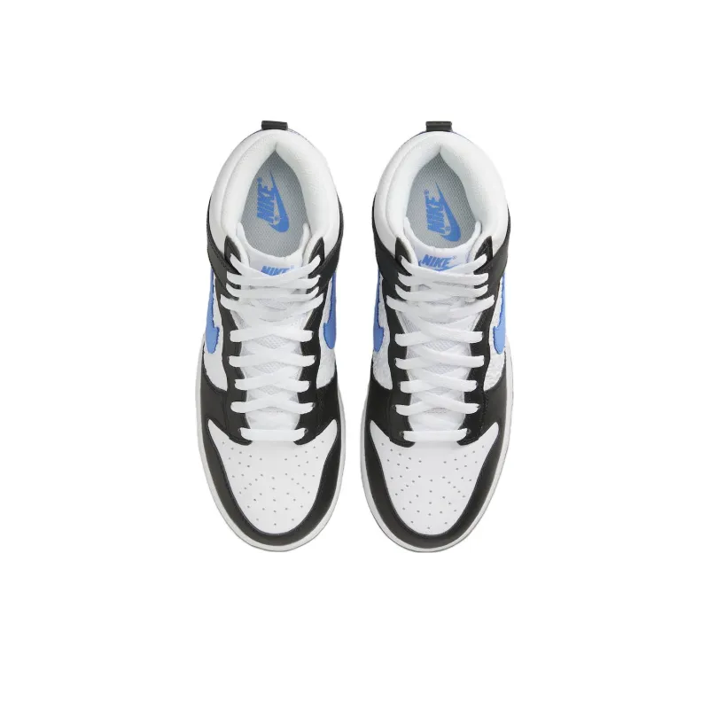 Nike Dunk High Retro Flc Black University Blue White-3