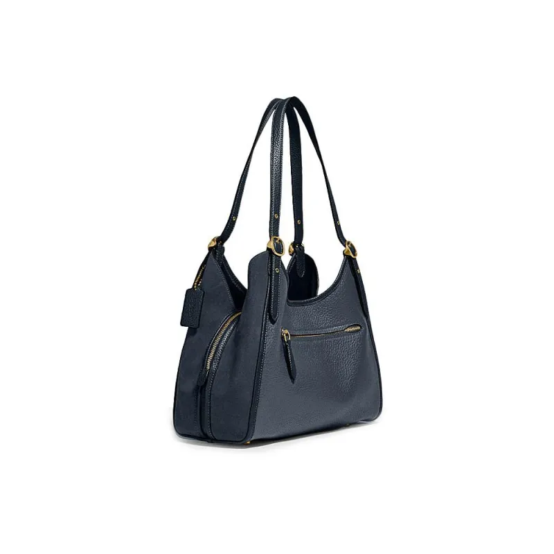 COACH Lori Cow Leather Shoulder Bag, Handbag, Shoulder Bag Tubas Women's Midnight Blue-1