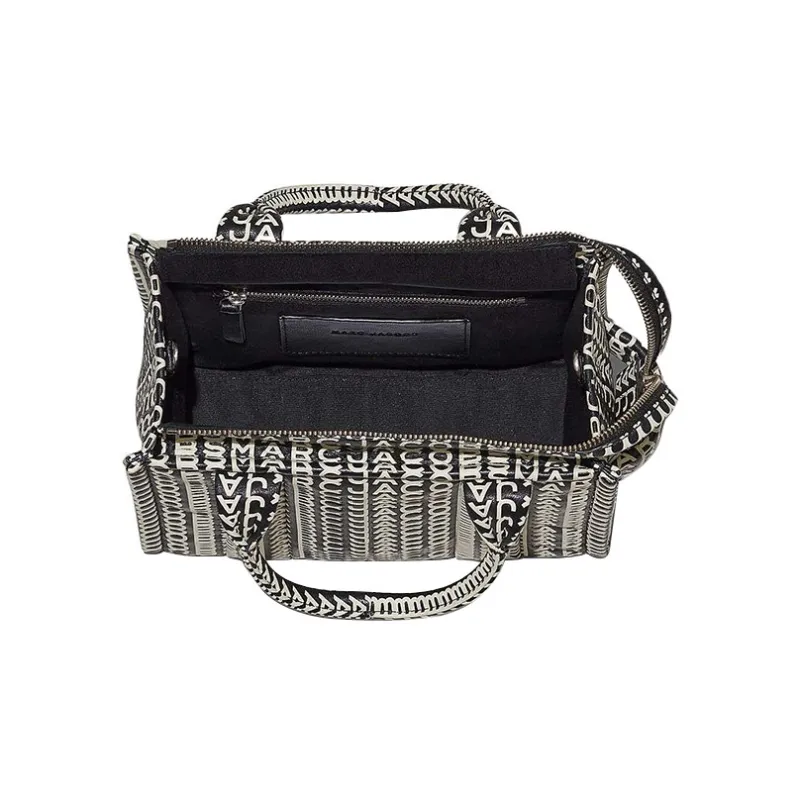 MARC JACOBS The Monogram Leather Small Tote Bag-4