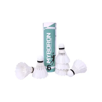 MYBORON Duck Feather Shuttlecock 6 Pack CiGu Duck Feather Small Board Duck Feather Everyday Shuttlecocks