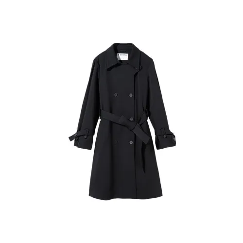 Broadcast Trench Coats Women's Black