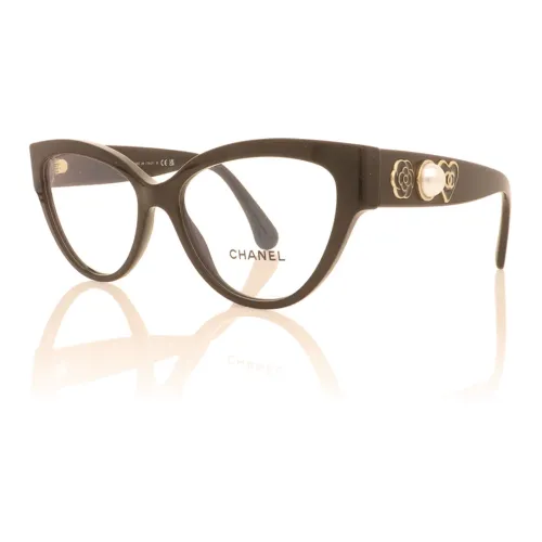 CHANEL Eyeglass Frames Women's Black