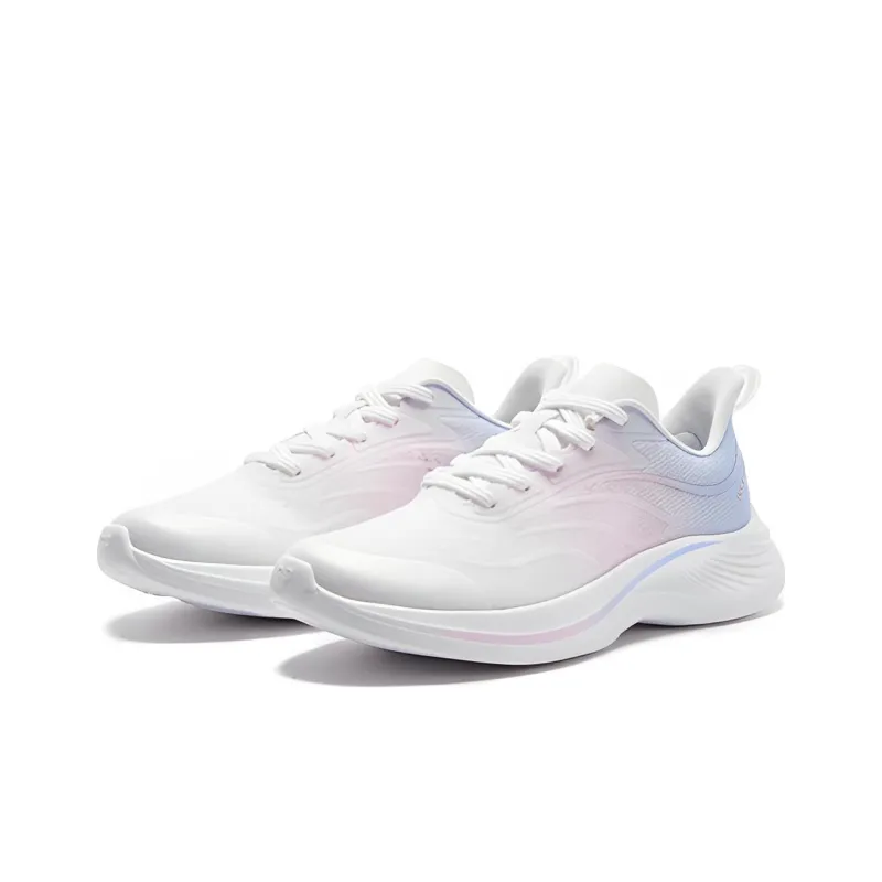 QIAODAN Light Speed 3.0 Anti-Slip And Wear-Resistant Breathable Low-Top Running Shoes Women's Jordan White Union Blue-1