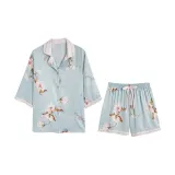 White Jade Orchid Women's Summer Ice Silk Clothing Sets
