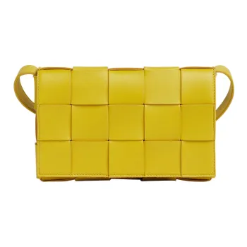 Bottega Veneta CASSETTE Sheepskin Crossbody Bag, Shoulder Bag Women's Blossom Pink Yellow