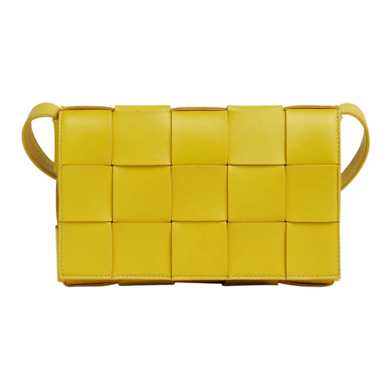 Bottega Veneta CASSETTE Sheepskin Crossbody Bag, Shoulder Bag Women's Blossom Pink Yellow-0