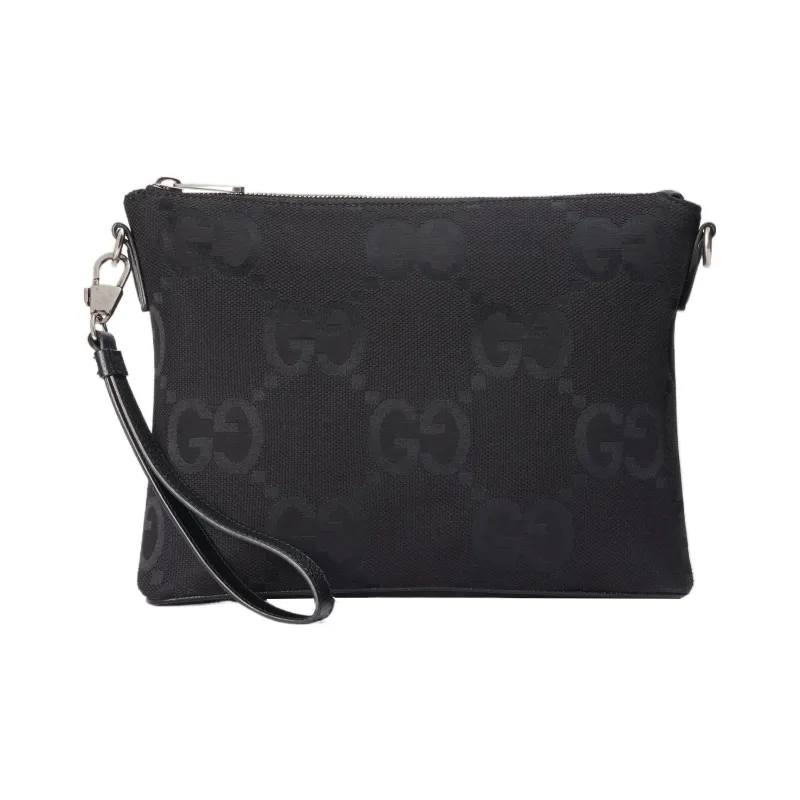 GUCCI Canvas Messenger Bag, Shoulder Bag, Crossbody Bag Medium Size Men's Black-3
