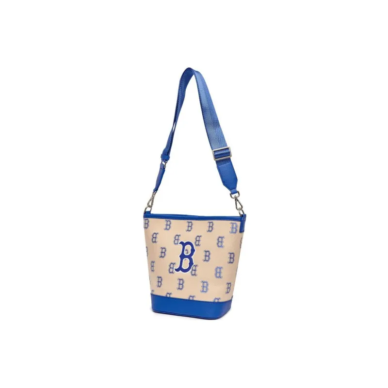 MLB Polyester Bucket Bags Shoulder Bag Crossbody Bag Large Size Women's Blue/Beige-1