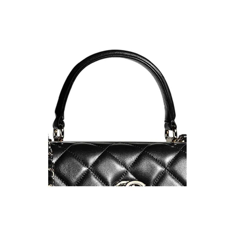 CHANEL Trendy Cc Lambskin Handbag, Shoulder Bag, Crossbody Bag Trumpets Women's Black-3