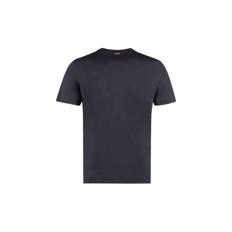Zzegna Logo Embroidered Crewneck T Shirt-1