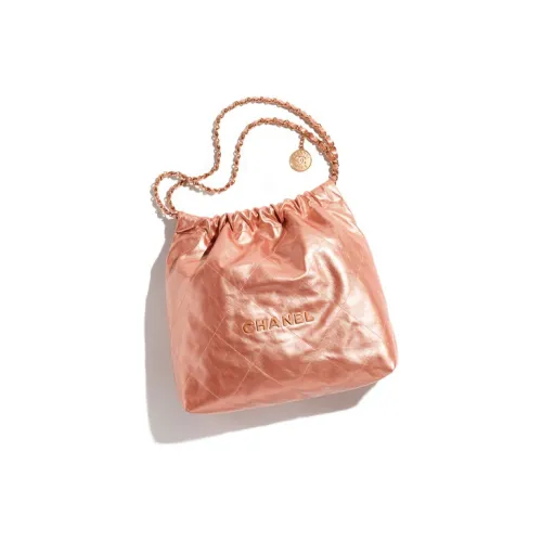 CHANEL 22Bag Metallic Touch Calfskin Trash Bag Tote Bag Shopping Bag Handbag Shoulder Bag Women's Gold Copper