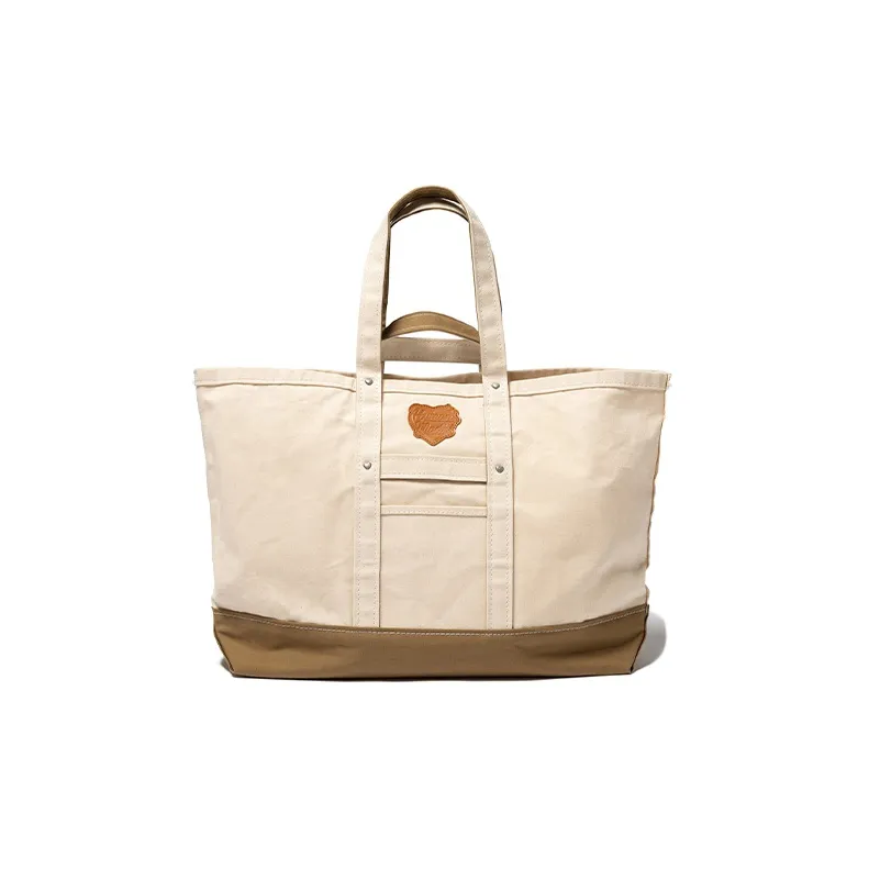 HUMAN MADE Heavy Canvas Large Tote Bag Beige-0