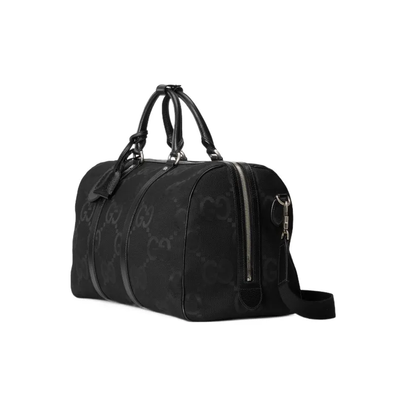 GUCCI Canvas One Shoulder Crossbody Portable Canvas Bag, Travel Bag Trumpets Men's Black-1