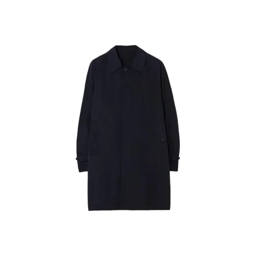 Burberry Coats Men Smoky Marine Blue