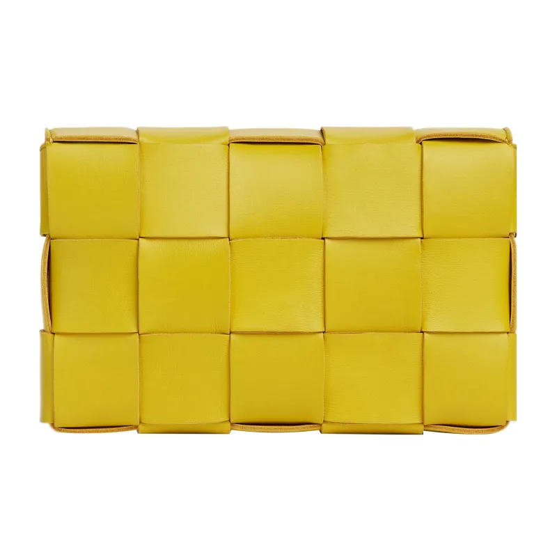 Bottega Veneta CASSETTE Sheepskin Crossbody Bag, Shoulder Bag Women's Blossom Pink Yellow-1
