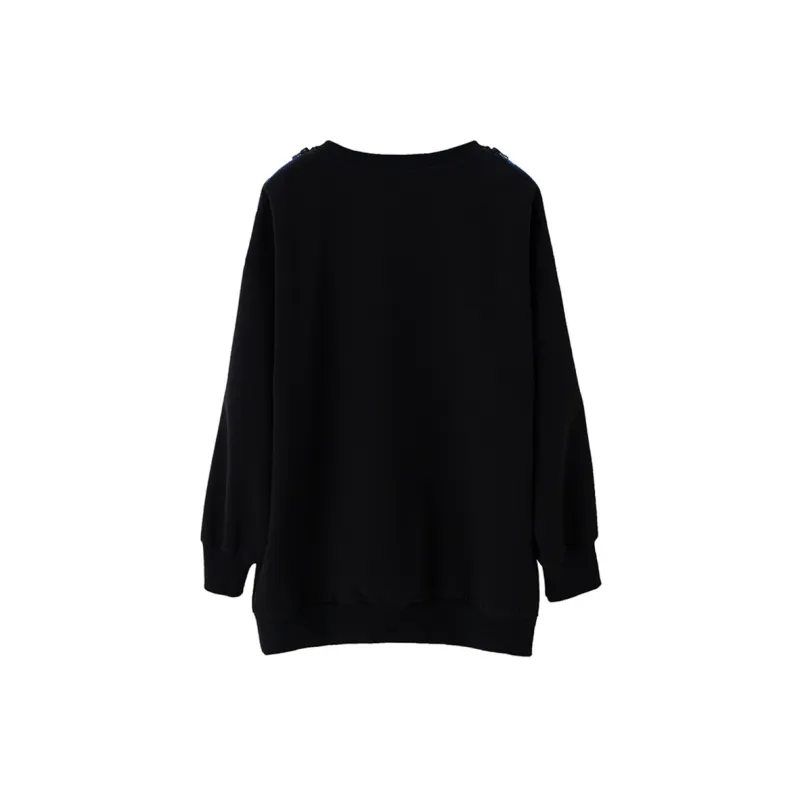 SOON FLOWER Spring Sweatshirt Women's Black-1
